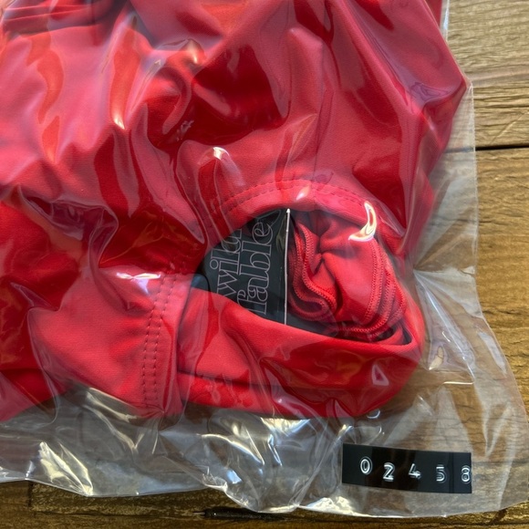 WILD FABLE Red Extra High Leg Extra Cheeky One Piece Swimsuit Scoop Back - Picture 6 of 10